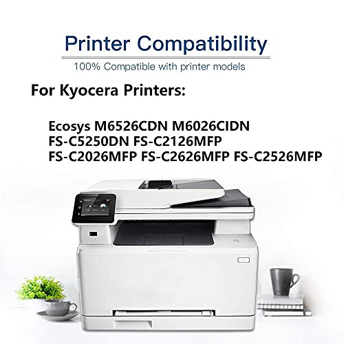 5-Pack (2BK+C+Y+M) Compatible High Yield TK-592 (TK-592K TK-592C TK-592Y TK-592M) Printer Toner Cartridge use for Kyocera Ecosys FS-C2126MFP FS-C2526MFP FS-C2626MFP FS-C5250DN P6026cdn Printers