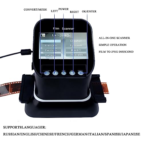 PACUM Digital Film Scanner with 4.3'' LCD Screen, Converts Films/Slides/Negatives to JPEG