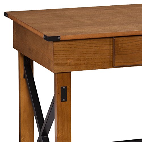 Southern Enterprises Canton Adjustable Height Desk - Adjusting Height Riser for Standing - Hidden Compartments
