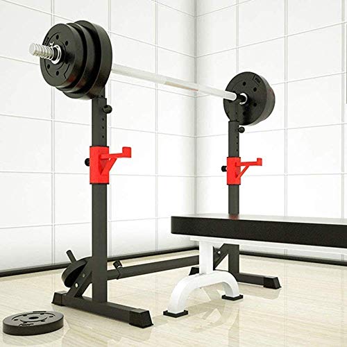 Byakns Household Squat Rack Squat Stands Bench Press Stand Height-Adjustable Weight Lifting Rack Portable Strength Training Equipment 200kg Max Load
