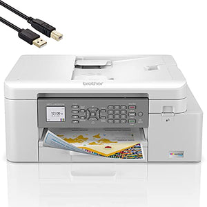 Brother MFC-J4335D INKvestment Tank Wireless Color Inkjet All-in-One Printer - Print Copy Scan Fax- 20 ppm, 4800 x 1200 dpi, 8.5" x 11" Letter, Auto Duplex Printing, 20-sheet ADF, BROAGE Printer Cable