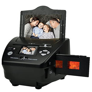 COMDS 4-in-1 High-Resolution Film Scanner with 2.4" LCD Screen - Converts 35mm/135 Slides & Negatives - Save to SD Card - No Computer Required