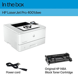 HP LaserJet Pro 4001dwe Monochrome Wireless Printer with HP+ Smart Office Features