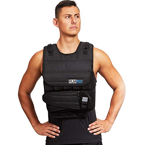 RUNFast 12lbs-140lbs Weighted Vest (With Shoulder Pads, 120lbs)