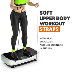 Vibra Pro M7 Revolutionary 4D Vibration Exercise Machine - 3 Motor Technology, 7 Vibration Modes, Wrist Remote Control, Bluetooth Speakers. Home Gym & Fitness Vibrating Platform for The Whole Body