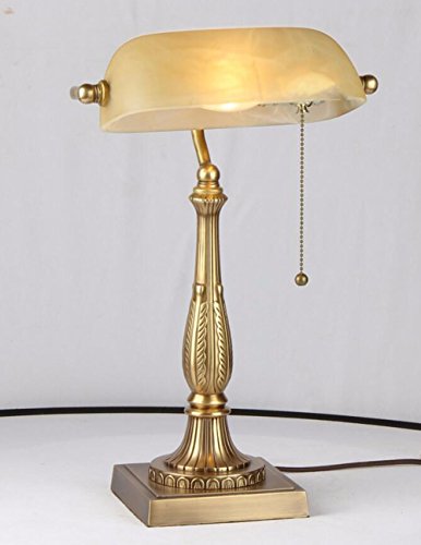CJSHVR-Bedroom lamps, vintage bankers, desk lamps, old-fashioned table lamps, living room, bedroom, study,