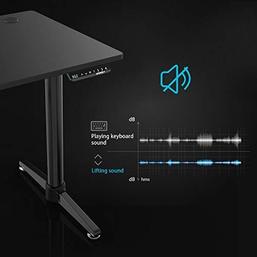 [New Generation] Eureka Ergonomic Electric Standing Desk, Adjustable Height Stand Up Desk Computer Desks Dual Motor Self-Locking Protection Suitable for Home Office (Black)
