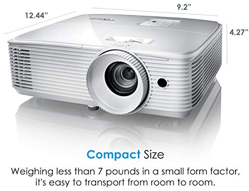 Optoma X343 XGA DLP Professional Projector | Bright 3600 Lumens | Business Presentations, Classrooms, or Home | 15,000 Hour Lamp Life | Speaker Built in | Portable Size