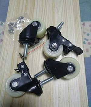 IkiCk Furniture Casters Swivel Caster Wheels - Universal Replacement Casters - Industrial Nylon Casters - High 25mm Double Bearing Caster