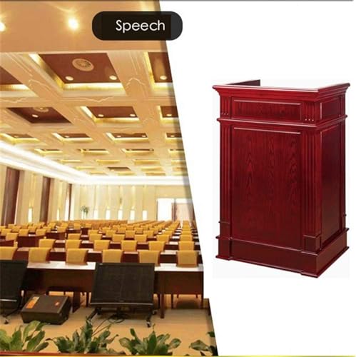 REPALY Wooden Podium Lectern Stand - Solid Wood Welcome Reception Desk for Office School