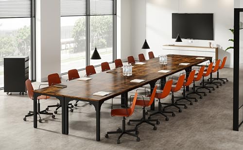 Trggivs 19FT Conference Table - Large Rectangle Meeting Desk for 16-22 Person