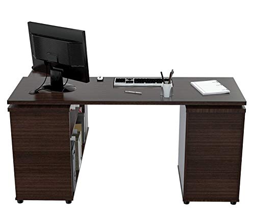 Inval America ET-3215 L Shaped Work Station Computer Desk, Espresso