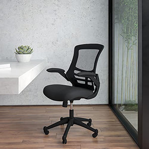 Flash Furniture Kelista Mid-Back Swivel Ergonomic Task Office Chair Set of 5 - Black Mesh