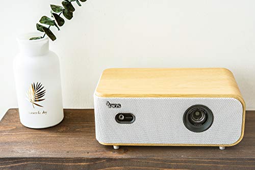 PIQS Q1 Home Theater HD Projector, 4D Auto Keystone, Side Projection, DLP, Supports 4K, WiFi, Bluetooth, with Autofocus/Keystone, Powerful Speakers, Android, Home Cinema & Backyard Projection
