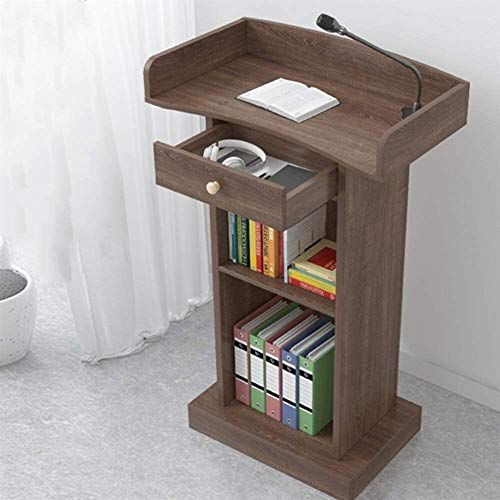 Podium with Storage Standing Lectern Tabletop Hosting Reception (Coffee)
