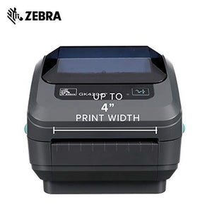 Zebra - GK420d Direct Thermal Desktop Printer for Labels, Receipts, Barcodes, Tags, and Wrist Bands - Print Width of 4 in - USB and Ethernet Port Connectivity
