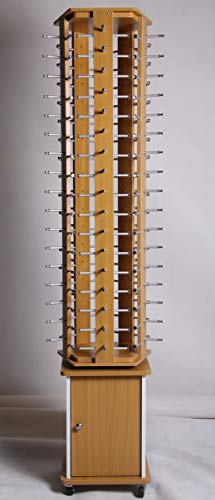 Pentagon Wooden Style Sun Glasses Display Rack - Maple, 5 Sides Display - SU-MZ5015-5