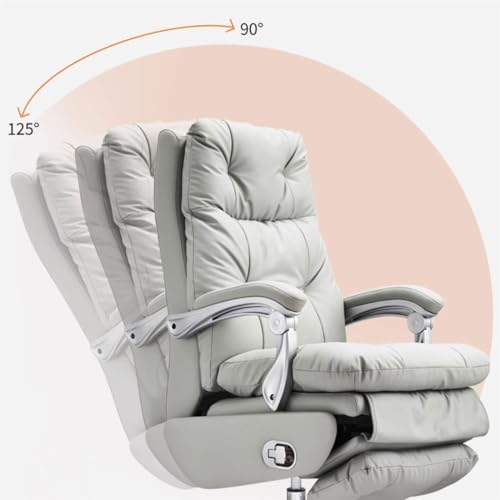 WAOCEO Executive Swivel Chair - Reclining Luxury Office Furniture (Color: A)