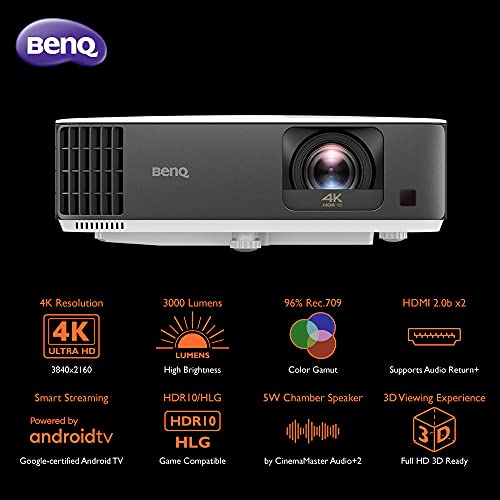 BenQ TK700STi 4K HDR Gaming Projector | Low Input Lag | 3000lm | 100” at 6.5 ft | PS5, Xbox Series X Compatible