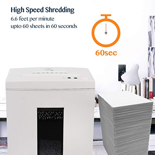 WOLVERINE High Security 10-Sheet Micro Cut Shredder for Home Office - SD9112 White ETL