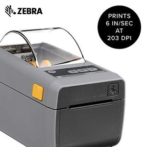 Zebra - ZD410 Wireless Direct Thermal Desktop Printer for labels, Receipts, Barcodes, Tags, and Wrist Bands - Print Width of 2 in - USB, Bluetooth, and Wifi Connectivity - ZD41022-D01W01EZ