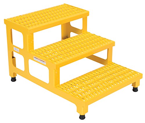 Vestil Adjustable Step Mate Stand 3 Step 500 Lb. Capacity Yellow