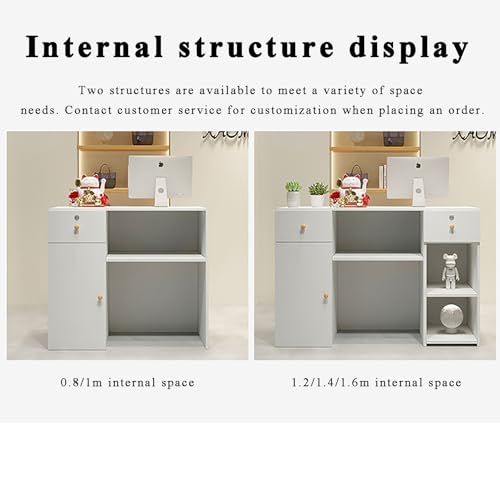 ZXLBTNB Reception Desk Stations Counter Table L-Shape Cashier Checkout Company Front Desk Bar Small Shop Beauty Salon Convenience Store Counter
