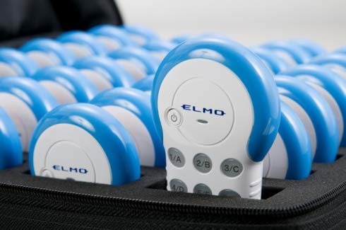 Elmo 1335-24 Model CRV-24 Student Response System; Includes 24 Sets of Clicker, Wireless Adapter, Image Mate Accent for SRS Software and Carrying Bag