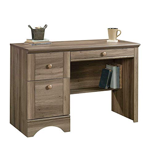 Thaweesuk Shop Salt Oak Finish Wooden Computer Desk Home Office Laptop Table CPU Student Storage Workstation Writing Furniture New Engineered Wood Laminate
