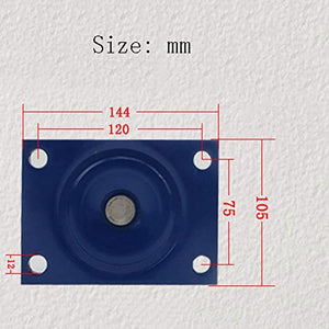 HerfsT Air-fit Belt Brake Casters, 8 Pieces - Durable & Flexible - Paint Bracket - Ideal for Factories, Offices, Warehouses