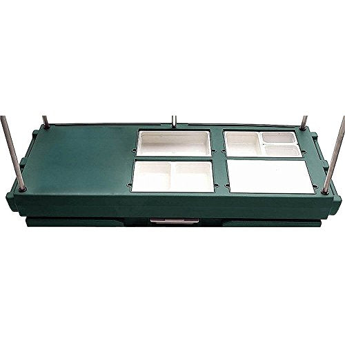Cambro CamKiosk Cart w/ 4 Pan Wells and Canopy, Green