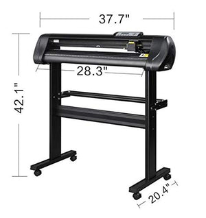 TUFFIOM 28Inch Professional Bundle Vinyl Cutter Machine，LCD Display Vinyl Printer, Manual Plotter Cutter Sign Cutting Tools，with Signmaster Software Making Machine for Design and Cut