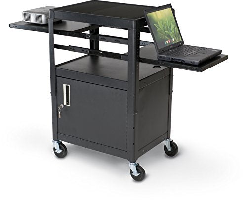 Balt Dual Adjustable Laptop Utility Workstation Cart 26" - 42"H x 24"W x 18"D