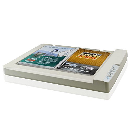 Plustek A3 Flatbed Scanner OS 1180 : 11.7x17 Large Format scan Size for Blueprints and Document. Design for Library, School and Soho. A3 scan for 9 sec, Support Mac and PC
