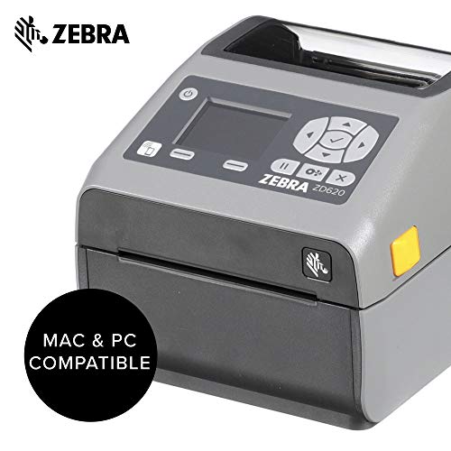 Zebra ZD620d Direct Thermal Desktop Printer with LCD Screen 203 dpi Print Width 4 in Ethernet Serial USB ZD62142-D01F00EZ