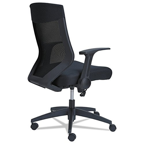Alera ALEEBK4217 EB-K Series Synchro Mid-Back Mesh Chair, Black/Black Frame