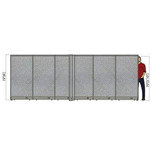 GOF Freestanding X-Shaped Office Partition, Large Fabric Room Divider Panel - 132"D x 204"W x 48"H