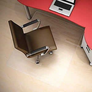 Deflecto Polycarbonate Hardfloor EconoMat Clear Chair Mat, Hard Floor Use, Rectangle, Straight Edge, 45" x 53", Clear (CM21242PCCOM)