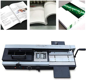 Hot Melt Glue Book Paper Binder Puncher, Hot Melting Glue Binding Machine 1200W for Office Paper