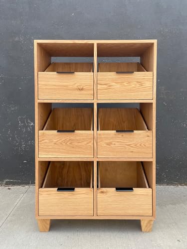 Lschool Record Storage Cabinet, 6-Drawer, Vertical