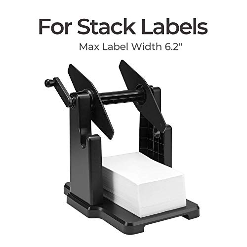 MUNBYN Bluetooth Thermal Label Printer & External Rolls Label Holder、Thermal Direct Shipping Label (Pack of 500 4x6 Per Roll Labels)