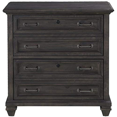 Beaumont Lane 4 Drawer Lateral File Cabinet in Weathered Charcoal