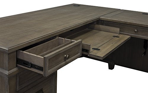Martin Furniture Desk And Return, Weathered Dove