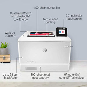 HP Color Laserjet Pro M454dw Wireless Laser Printer - Print Only - 28 ppm, 600 x 600 dpi, Auto Duplex, 2.7" Touchscreen