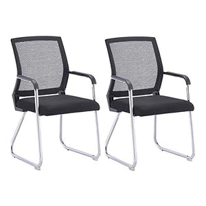 None Mesh Back Upholstered Fabric Seat Ergonomic Chair Set - Set of 6 Chairs