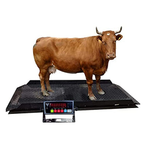 PEC Tools Livestock Scale with Digital Indicator, 4,000 LB Capacity, 84" x 30" Platform