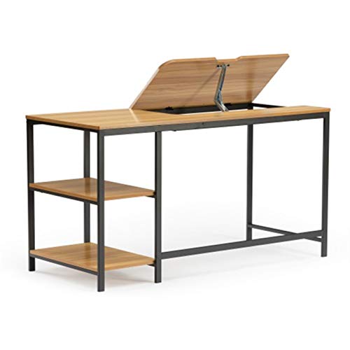 MDZZ 55 Inch Multi-Function Drafting Table,Computer Desk，Phone，pad，Computer 12 Different Position Adjustable Stand Table Multi-Function Drawing Table with Adjustable Tiltable Stand Table Board