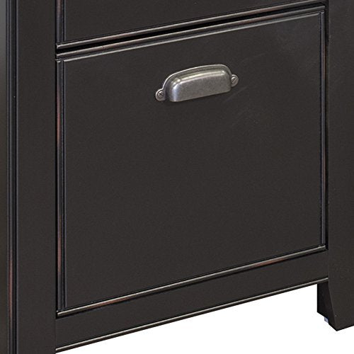 Martin Furniture  Kathy Ireland Tribeca Loft Black Single Pedestal Desk