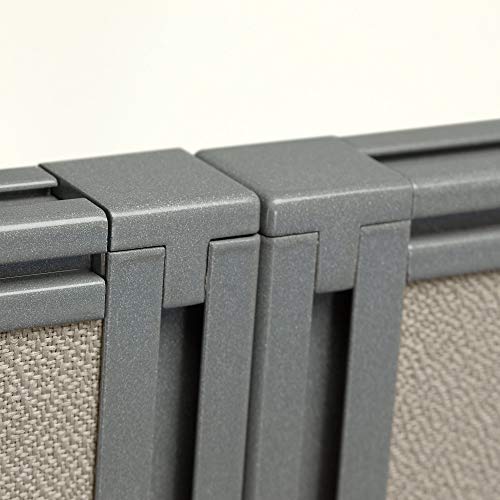 Bush Business Furniture Easy Office L Shaped Cubicle Desk Workstation with 66H Panels, 60Wx60H, Mocha Cherry
