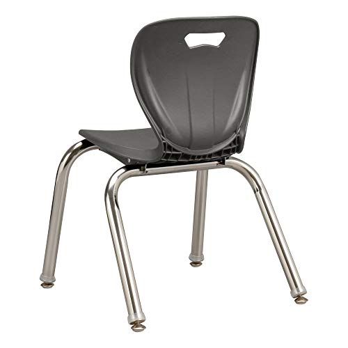 Learniture Shapes Series School Chair, 14" Seat Height, Graphite, LNT-INM3014GT-SO (Pack of 4)